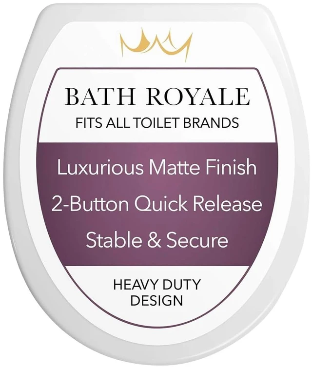 Main image of Slow Close Toilet Seat Round BR283-00 Heavy Duty & Scratch Resistant, Fits All Toilet Brands, MasterSuite Series