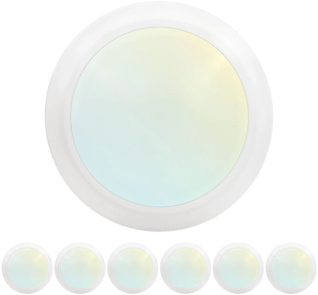 Main image of 6 Inch LED Disk Lights, 12.5W, 1000LM, 120V, White (6 Pack) Dimmable Flush Mount Ceiling Light, 5CCT Selectable 2700K 3000K 3500K 4000K 5000K, Damp Rated, CRI 90, 50,000 Hours, ETL