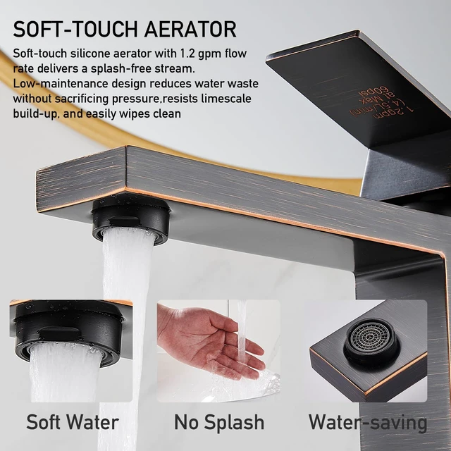 Alt view image 5 of 7 - Vessel Sink Faucet, Oil Rubbed Bronze 1 Hole Single Handle Faucets Tall Modern Utility Rv Laundry Bath Restroom Mixer Tap with Metal Pop Up Drain and 2 Water Supply Lines