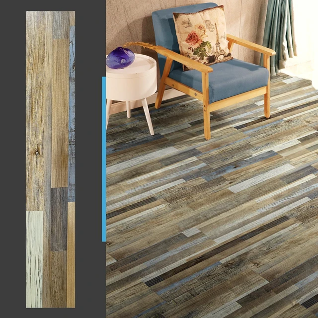 Alt view image 2 of 7 - Wood Texture Peel and Stick Vinyl Floor Planks, 36-Pack, Aspen Yellow Cover 54 sq.ft, Waterproof, Self-Adhesive, Scratch Resistant, Premium Vinyl, Ideal for Bedroom, Living Room, Kitchen, RV
