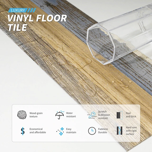 Alt view image 6 of 7 - Wood Texture Peel and Stick Vinyl Floor Planks, 36-Pack, Aspen Yellow Cover 54 sq.ft, Waterproof, Self-Adhesive, Scratch Resistant, Premium Vinyl, Ideal for Bedroom, Living Room, Kitchen, RV