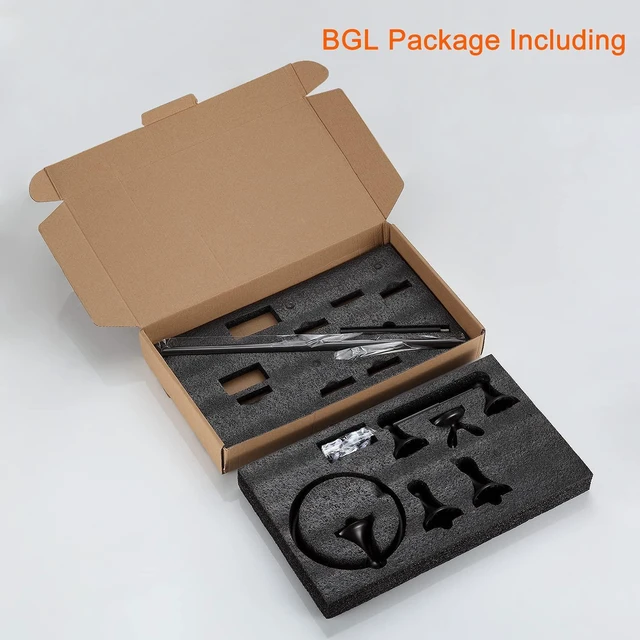 Alt view image 7 of 7 - Bathroom Hardware Set Oil-Rubbed Bronze Bath Towel Bars Adjustable Expandable Bathroom Accessory Set Towel Racks 8-Pieces Wall Mount