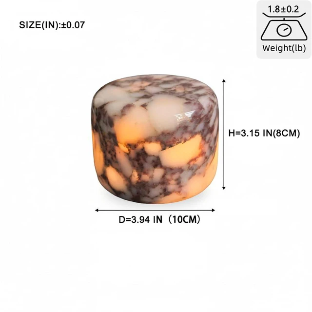 Alt view image 6 of 7 - Marble Lamp Table Lamp Unique Stone Touch Lamp Pat Lamp Type-C 3 Way Bedside Lamp Ambient Light Bedroom Stands Night Light Decorative LED Warm Portable Lamp Rechargeable