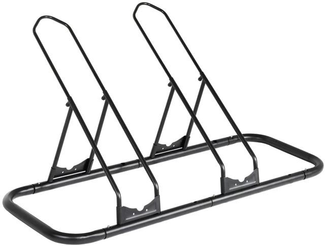 Main image of Bicycle Floor Parking Rack Stand - for Mountain MTB Road Bike - Indoor Home Garage Storage - Adjustable for 2 Fat Bikes