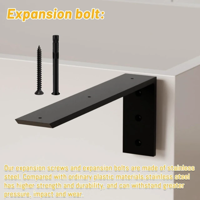 Alt view image 6 of 7 - Countertop Support Bracket 20 inch 4 Pack (3/8" Thick),Premium Heavy Duty Granite Countertop Brackets 20"x8"x2.5",Shelf L Bracket Mantel Corbels for Quartz,Wood,Concrete and Laminate Countertops