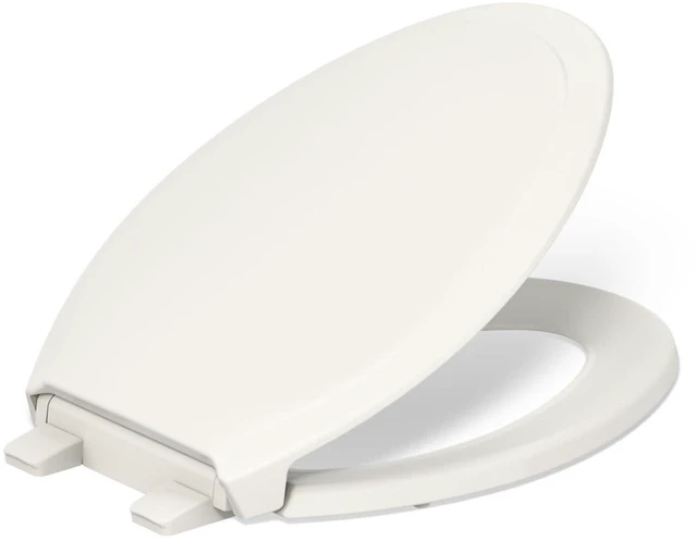 Main image of 4734-RL-96 Rutledge ReadyLatch Soft Close Elongated Toilet Seat, Quiet-Close Lid, Grip-Tight Bumpers, Installation Hardware, Home Essentials, Biscuit