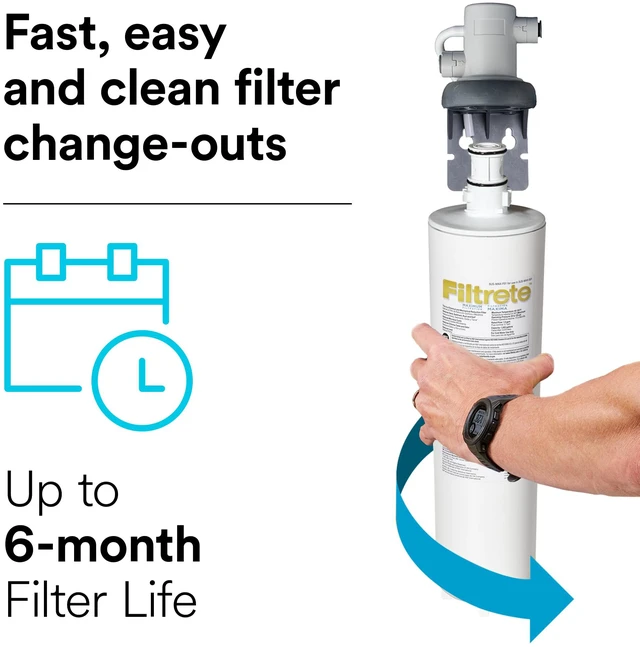 Alt view image 6 of 6 - Under Sink Replacement Water Filter Cartridge 3USMAXF01 For 3US-MAX-S01 System, Easy To Install And Maintain, Under Sink Water Filter That Reduces Sediment, Chlorine Taste & Odor