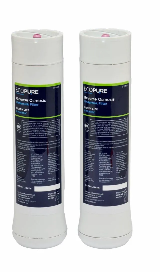 Main image of ECOROF Reverse Osmosis Replacement Filter Set Fits ECOP30 & Select Kenmore RO Systems NSF-Certified Reduces Lead, Chlorine, TDS & More 6-Month Life Easy Filter Changes