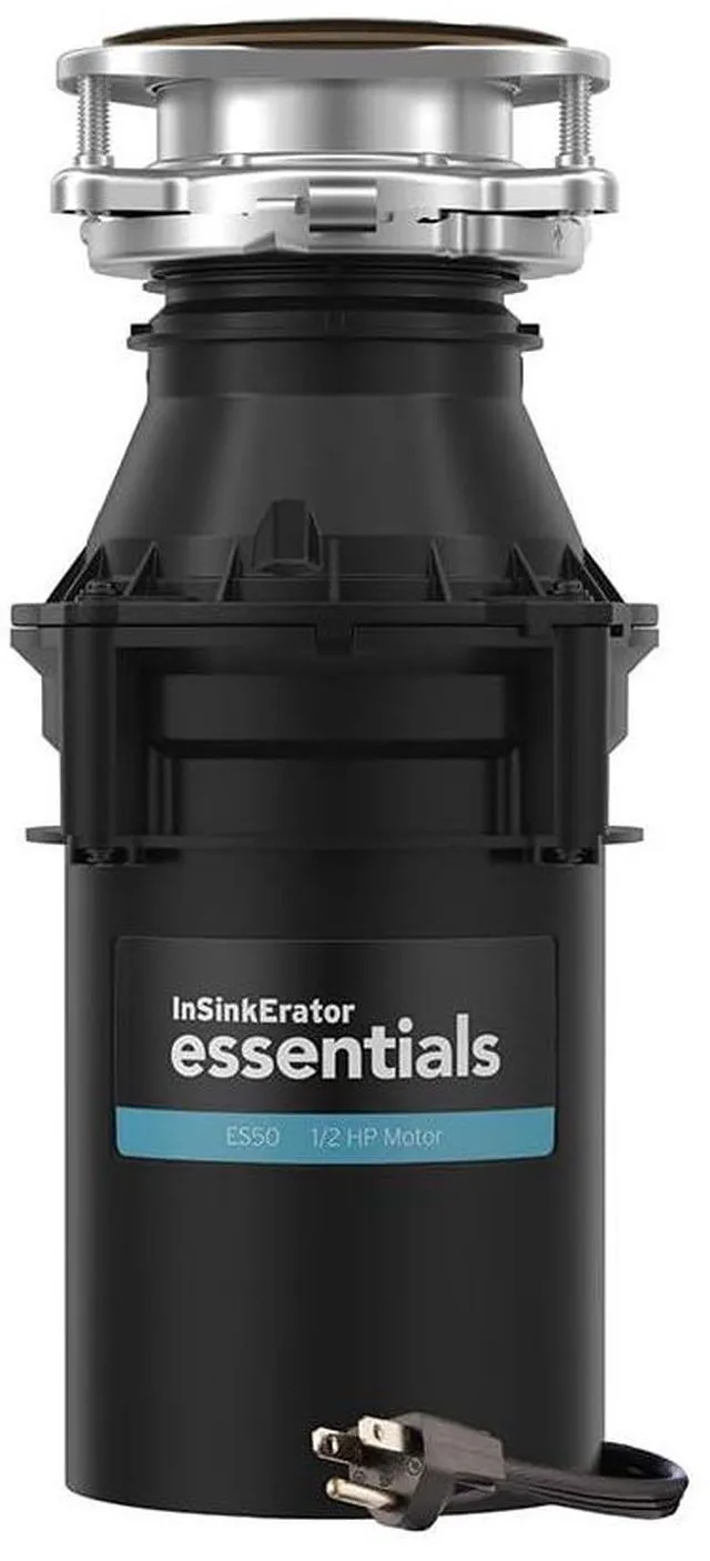 Main image of ES50 W/C, 1/2 HP Continuous Feed Garbage Disposal with Cord Essentials Series, Power Cord, Septic Safe