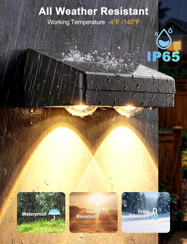 Alt view image 4 of 7 - Fence Lights Solar Powered with Remote 12 Pack, Warm White, Cool White and RGB Color Glow LED Solar Lights Outdoor, Dusk to Dawn Solar Fence Lights for Patio, Backyard, Railing, Deck, and Wall