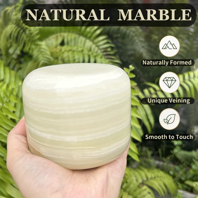 Alt view image 6 of 7 - Marble Lamp Table Lamp Unique Lamp Type-C 3 Way Bedside Lamp Ambient Lighting for Bedroom Night Stands Night Light Decorative LED Warm Ambient Portable Lamp for Rechargeable (Eastern Jade Glow)