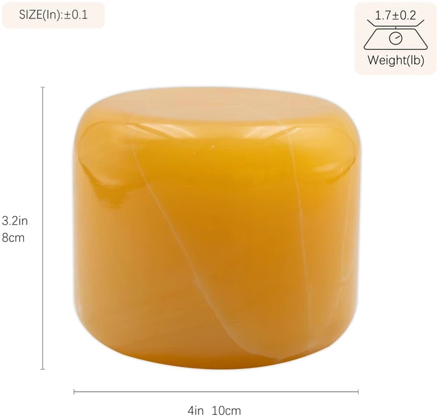 Alt view image 7 of 7 - Marble Lamp Table Lamp Unique Stone Touch Lamp Pat Lamp Type-C 3 Way Bedside Lamp Ambient Light Bedroom Stands Night Light Decorative LED Warm Portable Lamp Rechargeable (Amber Jade)