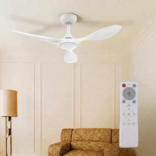 Main image of 42'' Modern Ceiling Fan with Light, Wide Blade Design, Remote DC Motor,Reversible,Color Adjustable,Dimmable,Led Light,6 Speeds,3 Timers,Modern,Plastic,Bedrooms, Living rooms,Indoor