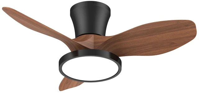 Main image of 32 Inch small Walnut Ceiling Fans with Lights and Remote Control Ultra Quiet,Reversible,Dimmable Light,Cool Comfort,6-Speed,Timers,Beep-Off,Easy to Install,Energy saving,Indoor/Covered Patio
