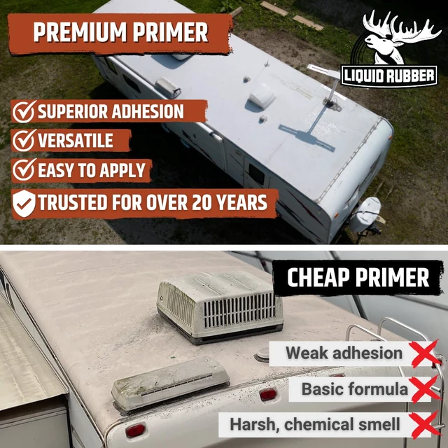 Alt view image 3 of 7 - EPDM & TPO Primer for RV, Camper & Trailer Roofs, 1 Gallon High-Performance Primer - Basecoat Improves Adhesion for RV Roof Coating & Sealant on EPDM, TPO, Fiberglass, Camper & Trailer