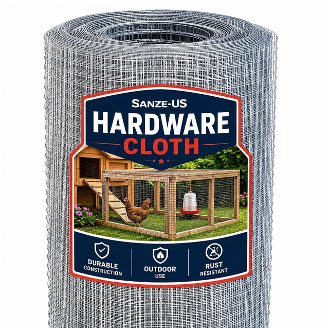 Main image of Hardware Cloth, 1/4 Inch 24in x 50ft 23 Gauge, Double-Layer Hot-Dip Galvanizing After Welding, Chicken Wire Fence Wire Mesh Poultry Netting Garden Fence Tree Guard Rolls
