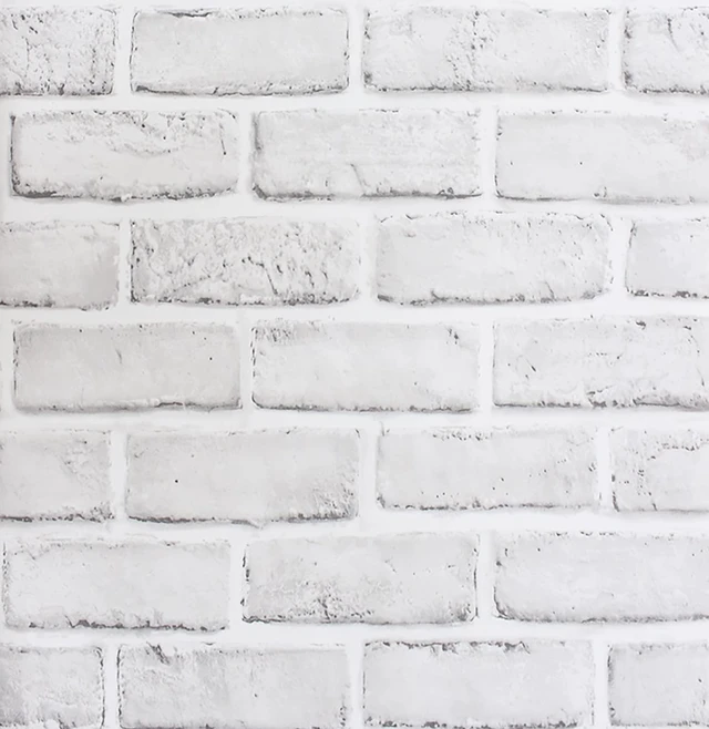 Main image of White Brick Wallpaper, Self-Adhesive Peel and Stick Wallpaper Waterproof and Removable Good for Home Decoration and Furniture Renovation (17.5 x 511Inch)
