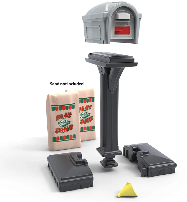 Alt view image 4 of 7 - Dig-Free Easy Up Classic Mailbox (Steel Gray/Charcoal)