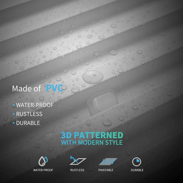 Alt view image 6 of 7 - Fluted Slat 3D Wall Panels, Drop Ceiling Tiles, 6-Pack, White 24" x 48", Lightweight, Break-Proof, Compatible with Grid System, Ideal for Home, Commercial Spaces