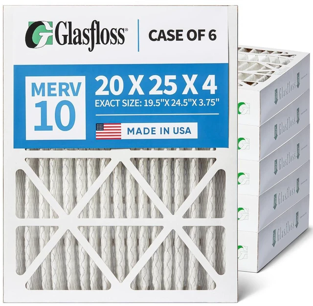 Alt view image 6 of 6 - ZL 20x25x4 MERV 10 AC & Furnace Filters. 6-Pack Exact Size: 19-1/2 x 24-1/2 x 3-3/4, Rating: MERV 10, MPR 800, FPR 7, Durable Heavy-Duty Frame, Made in USA