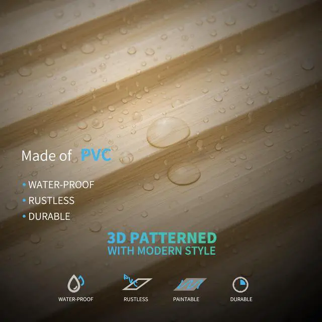 Alt view image 6 of 7 - Fluted Slat 3D Wall Panels, Drop Ceiling Tiles, 6-Pack, Oak 24" x 48", Lightweight, Break-Proof, Compatible with Grid System, Ideal for Home, Commercial Spaces