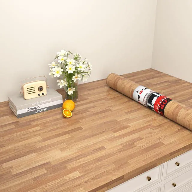 Alt view image 7 of 7 - 30"x400" Butcher Block Peel and Stick Countertop Vinyl Wrap Waterproof Wood Contact Paper for Countertops Butcher Block Countertop Contact Paper Waterproof Peel and Stick Woods Vinyl Wrap