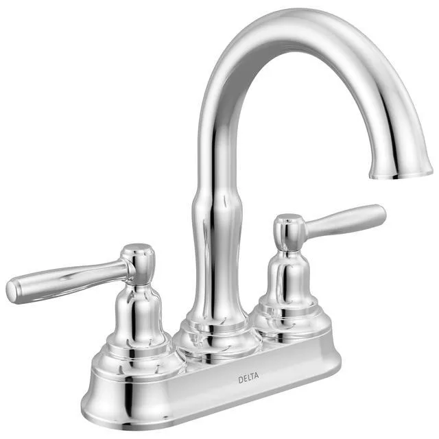Main image of Roe Centerset Chrome Bathroom Faucet, 4 Inch 3 Hole Bathroom Sink Faucet for Vanity, Push-Pop Drain Assembly, Chrome 25985LF