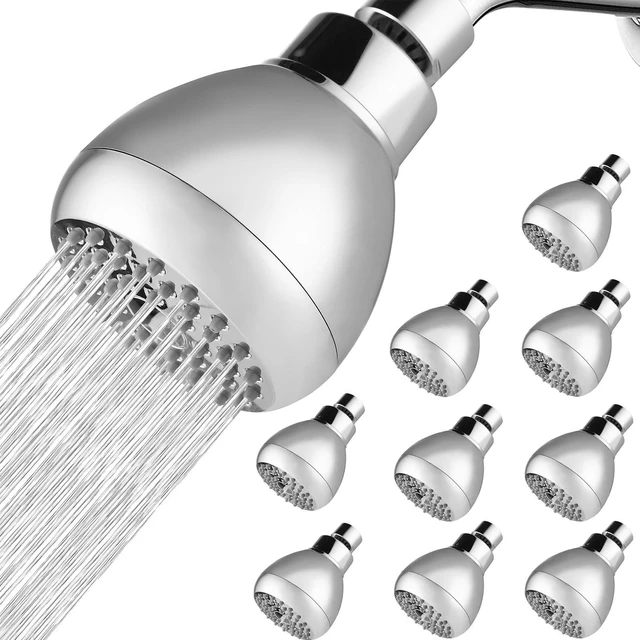 Main image of 10 Pack High Pressure Shower Head - Powerful Bathroom Pressure Boosting Showerhead - Perfect Universal Replacement for Rain Shower Heads(Chrome)