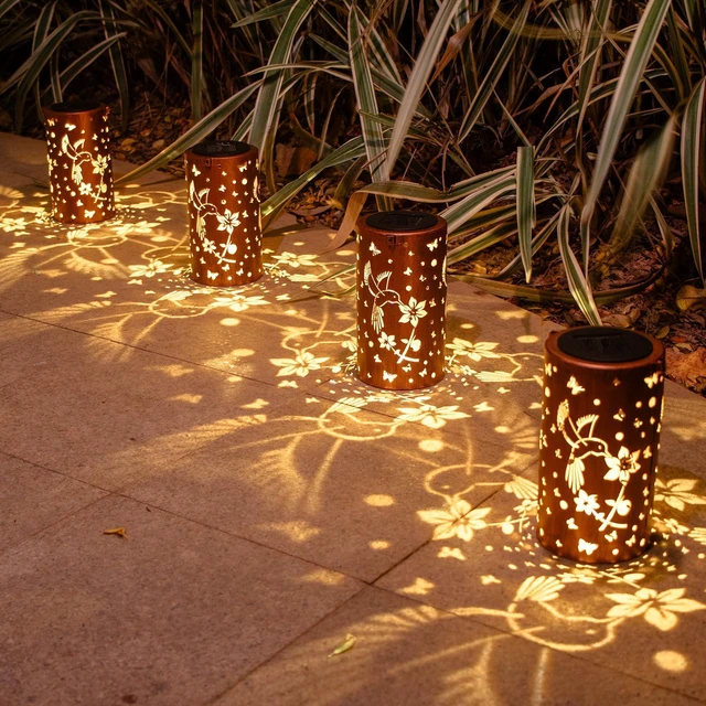 Main image of Birthday Gifts for Women, Solar Lanterns, Hummingbirds, 4 Pack Solar Lanterns Outdoor Waterproof, Metal Hanging Lights, IP65 Waterproof, LED Decorative Lantern, Garden Decor, Gifts for Mom