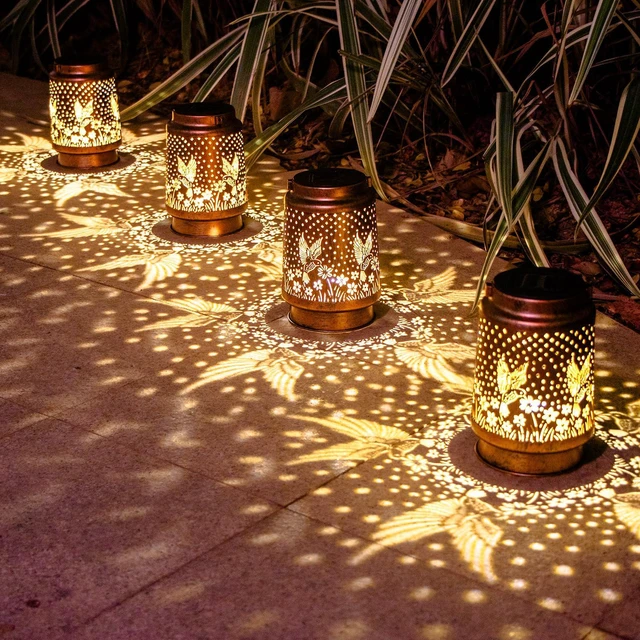 Main image of Birthday Gifts for Women, Solar Lanterns, Hummingbird, 4 Pack Solar Lanterns Outdoor Waterproof, Metal Hanging Lights, IP65 Waterproof, LED Decorative Lantern, Garden Decor, Gifts for Mom