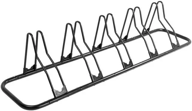 Main image of Bicycle Floor Parking Rack Stand - for Mountain MTB Road Bike - Indoor Home Garage Storage - Classic 5 Bikes