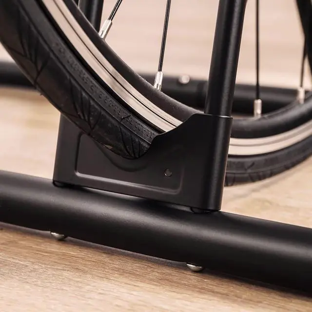 Alt view image 4 of 7 - Bicycle Floor Parking Rack Stand - for Mountain MTB Road Bike - Indoor Home Garage Storage - Classic 5 Bikes