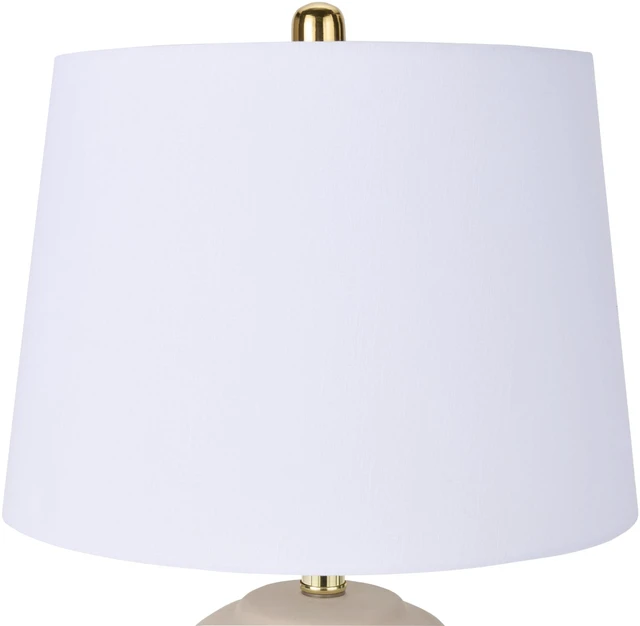 Alt view image 6 of 7 - Home 23" Light Pink Ceramic Jar Table Lamp for Bedroom, Living Room, Dining Office, with White Shade (Pack of 1)