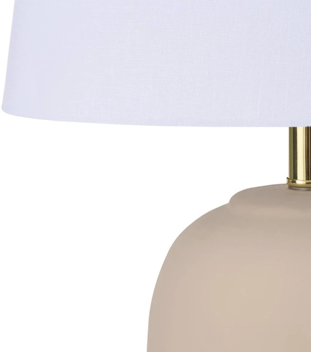Alt view image 7 of 7 - Home 23" Light Pink Ceramic Jar Table Lamp for Bedroom, Living Room, Dining Office, with White Shade (Pack of 1)