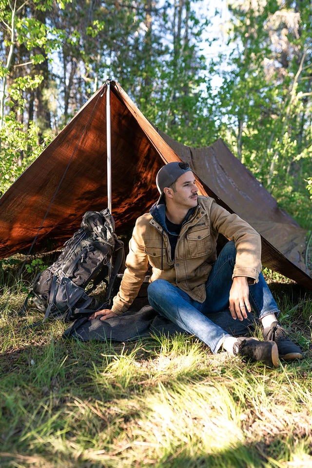 Alt view image 4 of 7 - Light-Duty Rip-Stop Tarp 16' x 20' - Brown - 2 Pack (U-1620-2) - Waterproof Tarp for Camping and Outdoor Use, Thick and Durable Cover with 3.5 Mil Thickness for Ultimate Protection