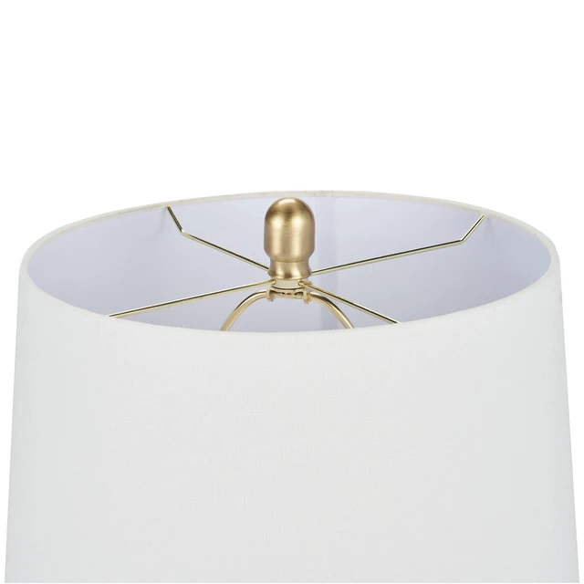Alt view image 6 of 6 - Home 23" Rust Orange Ceramic Pot Table Lamp for Bedroom, Living Room, Dining Office, with White Tapered Drum Shade