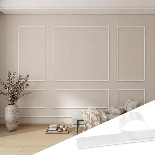 Main image of 3set Peel and Stick Wall Molding Kit 3D Premade, 23x56in+48x56in Accent Wall Moulding Kit, Wainscoting Panel, for Interior Decor, Ready to Assemble, Peel and Stick, Wainscoting Accent Panel