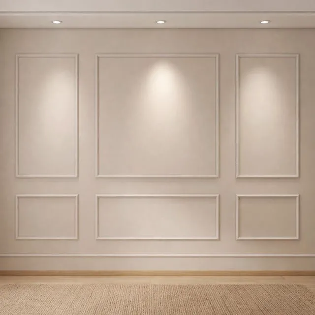 Alt view image 5 of 6 - 3set Peel and Stick Wall Molding Kit 3D Premade, 23x56in+48x56in Accent Wall Moulding Kit, Wainscoting Panel, for Interior Decor, Ready to Assemble, Peel and Stick, Wainscoting Accent Panel