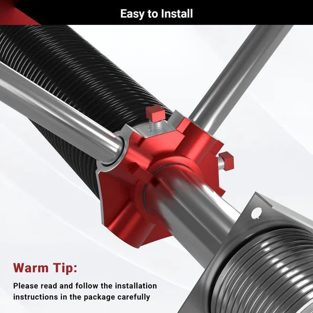 Alt view image 6 of 7 - Pair of Garage Door Spring 0.250 x 2x 30 (Pair), 18000 Cycles Long-lasting Garage Spring Door Replacement, Heavy-duty Garage Door Torsion Spring, Upgraded