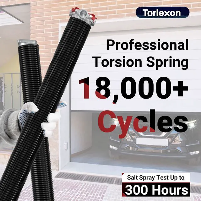 Alt view image 3 of 7 - Pair of Garage Door Spring 0.250 x 2x 30 (Pair), 18000 Cycles Long-lasting Garage Spring Door Replacement, Heavy-duty Garage Door Torsion Spring, Upgraded