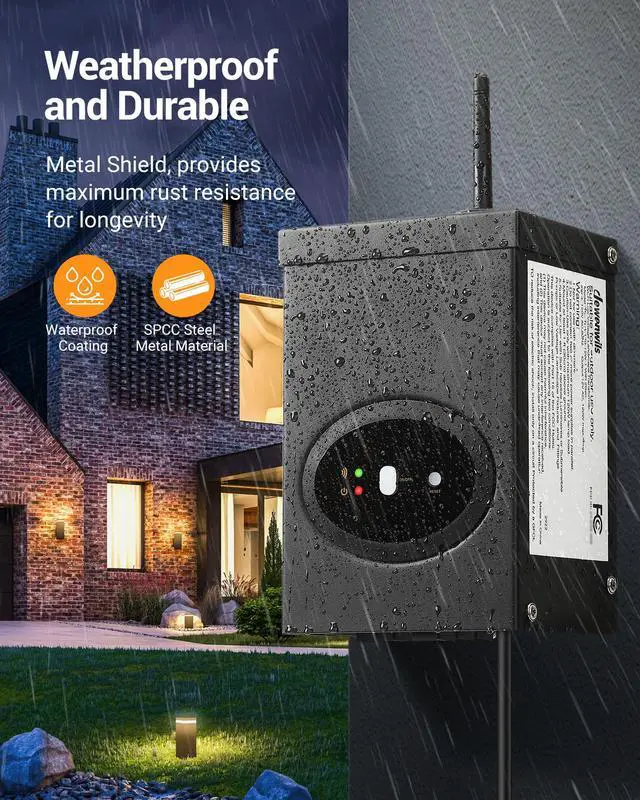 Alt view image 6 of 7 - Smart Low Voltage Landscape Transformer 120W 120V AC to 12V AC, 1 Zone Control, Compatible with Alexa and Google Home, Waterproof for Outdoor Lighting, ETL Listed