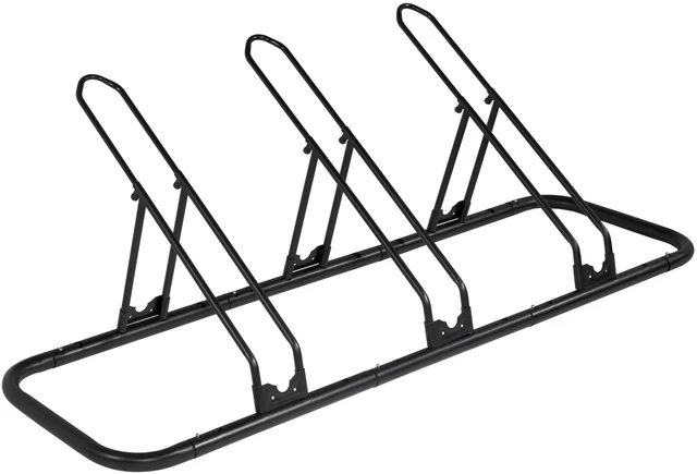 Main image of Bicycle Floor Parking Rack Stand - for Mountain MTB Road Bike - Indoor Home Garage Storage - Adjustable 3 Bikes