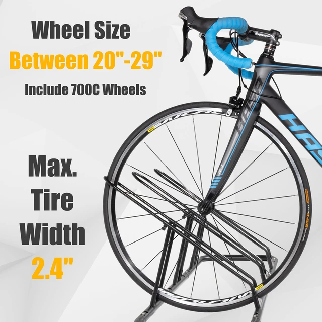 Alt view image 3 of 6 - Bicycle Floor Parking Rack Stand - for Mountain MTB Road Bike - Indoor Home Garage Storage - Adjustable 3 Bikes