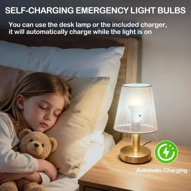 Alt view image 4 of 7 - 10 Pack A19 Rechargeable Emergency Light Bulbs E26 9W 3000K Warm Emergency Light Bulbs for Power Outage, Battery Backup LED for Lamps, Hurricane Blizzard Use, Outdoor Camping Hiking