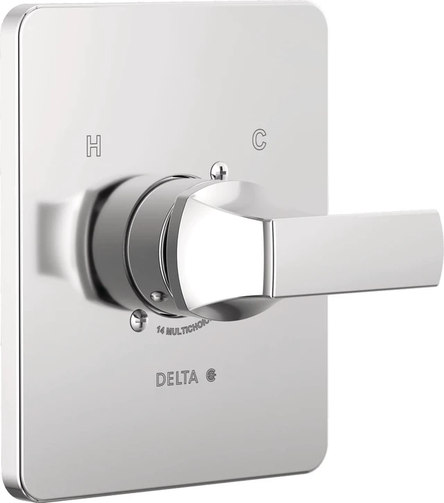 Main image of Velum 14 Series Single-Function Valve Trim Kit, Chrome Handle Set for Shower Faucet System, Chrome T14037 (Valve Not Included)