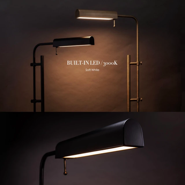 Alt view image 5 of 7 - Cedric Adjustable Pharmacy Floor Lamp - Industrial Design for Reading, Crafting, Work - 10W LED, Height 45-61 inches - Ideal for Living Room, Bedside, Office - Black