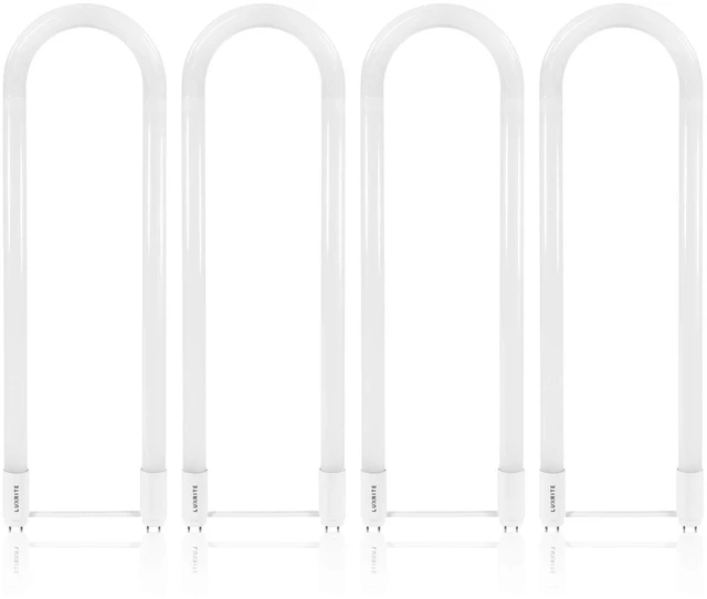 Main image of U Bend LED Tube Light, T8 T12, 18W (32W Equivalent), 3000K (4 Pack) Soft White, 2000 Lumens, Fluorescent Light Tube Replacement, Direct or Ballast Bypass, DLC and ETL Listed, G13 Base