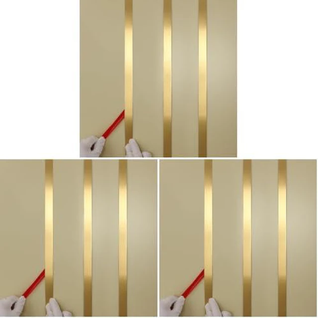 Main image of Gold Metalized Brushed Finish Molding Trim, Peel and Stick Strip for Mirror Frame, Wall, Fireplace and Home DIY Decoration (32.8 ft x 0.8 inch) (Pack of 3)