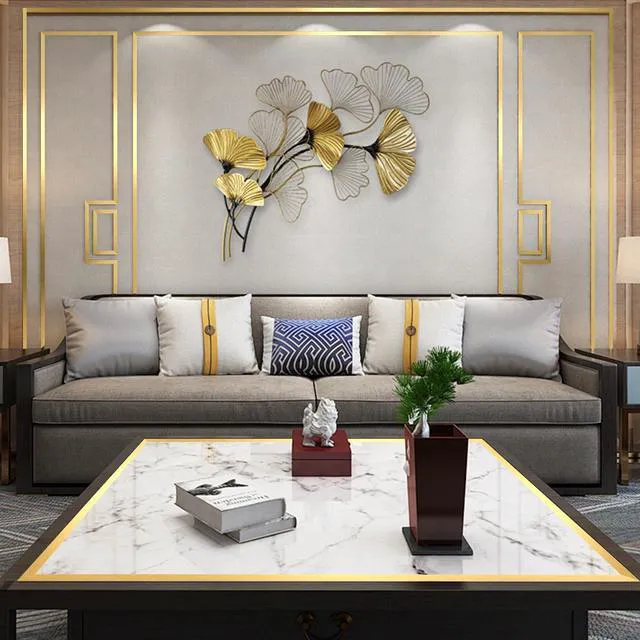 Alt view image 3 of 6 - Gold Metalized Brushed Finish Molding Trim, Peel and Stick Strip for Mirror Frame, Wall, Fireplace and Home DIY Decoration (32.8 ft x 0.8 inch) (Pack of 3)