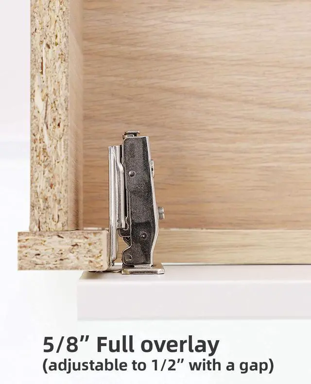 Alt view image 5 of 7 - (40 PCS) Full Overlay Soft Close Cabinet Hinges for Kitchen Cabinets - 105° Face Frame Concealed Cabinet Door Hinge -3 Way Adjustability -Clip on Plate & Matching Screw 4 Easy Installation